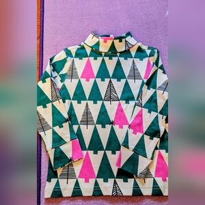 Hanna Andersson NWOT 4T Christmas Tree Pattern Turtleneck Shirt